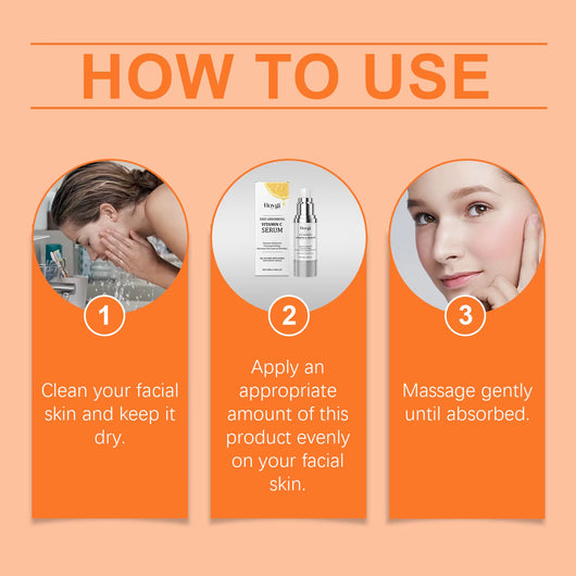 Vitamin C Facial Essence Hyaluronic Acid Dark Skin Brighten Serum Fade Fine Lines Moisturizing Repair Dull Skin Face Serum