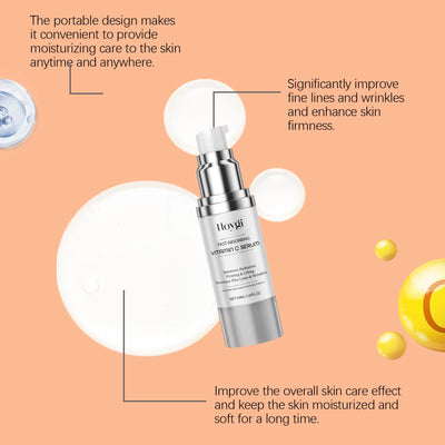 Vitamin C Facial Essence Hyaluronic Acid Dark Skin Brighten Serum Fade Fine Lines Moisturizing Repair Dull Skin Face Serum