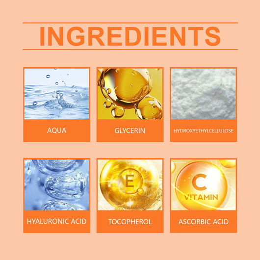 Vitamin C Facial Essence Hyaluronic Acid Dark Skin Brighten Serum Fade Fine Lines Moisturizing Repair Dull Skin Face Serum